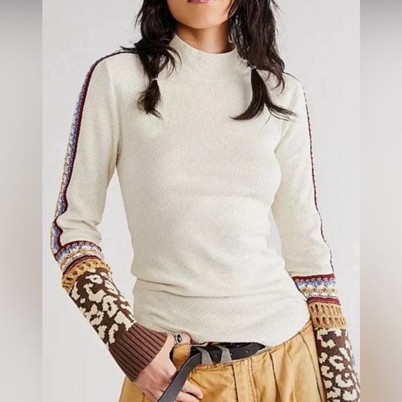 Free People Tops - Free People Switch Up Cuff Thermal Top